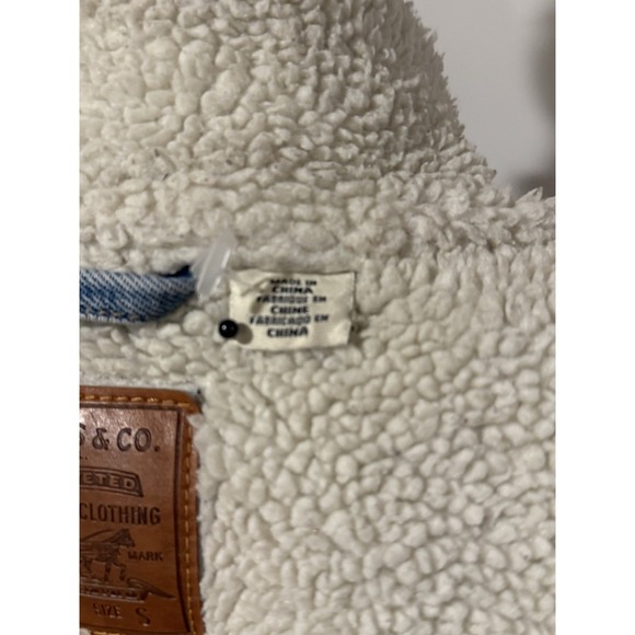 Levi's Trucker Jacket Women S Blue Jean Denim Sherpa Lined Classic Premium Line - Picture 10 of 12